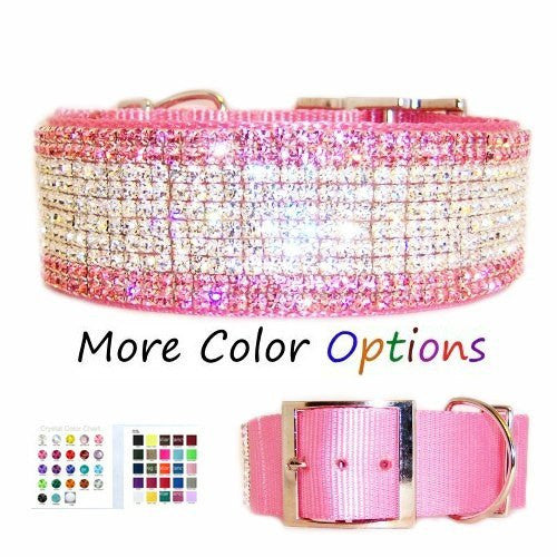 Inch Wide Custom Crystal Big Dog Collar – Dog Collar Fancy