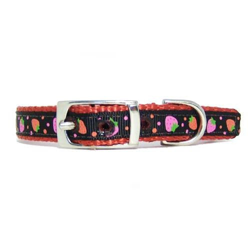 Chocolate Strawberries Pet Collar - For dogs and cats - dog-collar-fancy
