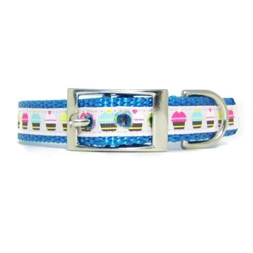Colorful Cupcakes Pet Collar - For dogs and cats - dog-collar-fancy