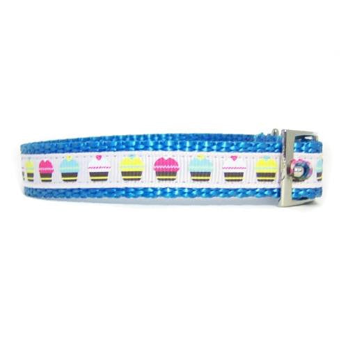 Colorful Cupcakes Pet Collar - For dogs and cats - dog-collar-fancy