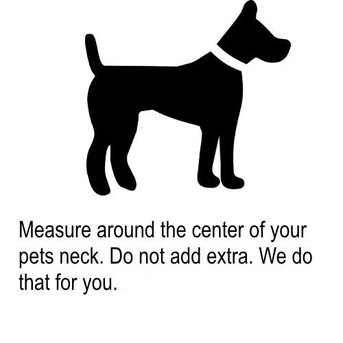 2 Inch Martingale Dog Collar sizing chart