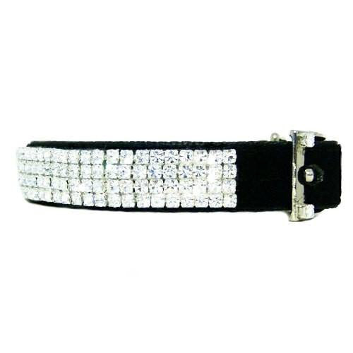 Star Diamonds Low Profile Crystal Collar - For dogs and cats - dog-collar-fancy