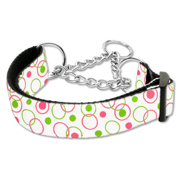 Martingale dog collar retro white