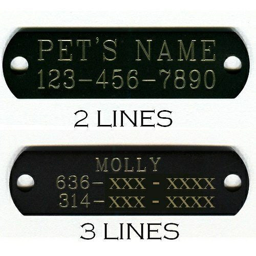1 1/2 Inch Wide Personalized Dog Collar example plate