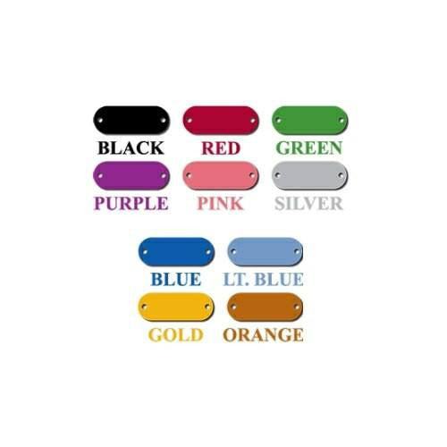1 1/2 Inch Wide Personalized Dog Collar plate colors