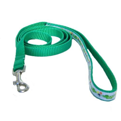 Smiling Alligator Printed Pet Leash - 5/8 inch wide leash - dog-collar-fancy