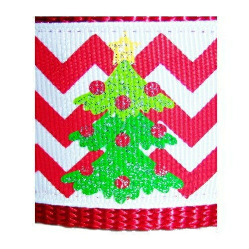 Christmas Dog Collar - Sparkly Christmas Tree - For medium to large dogs - dog-collar-fancy