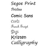 1 1/2 Inch Wide Personalized Dog Collar font choices