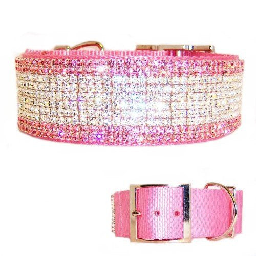 Princess Diamonds 2 Inch Wide Crystal Dog Collar – Dog Collar Fancy