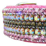 Chocolate Candy crystal dog collar close