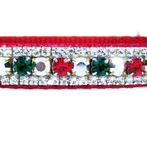 Christmas Cheer Dog Collar close up