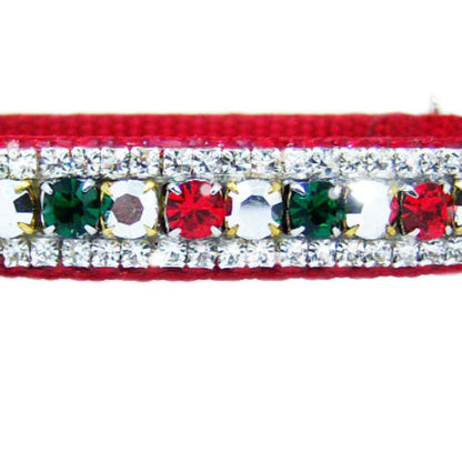 Christmas Cheer Dog Collar close up