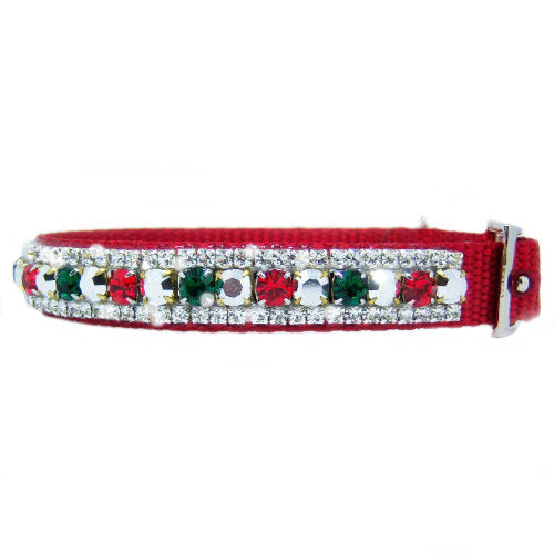 Christmas Cheer Dog Collar side view