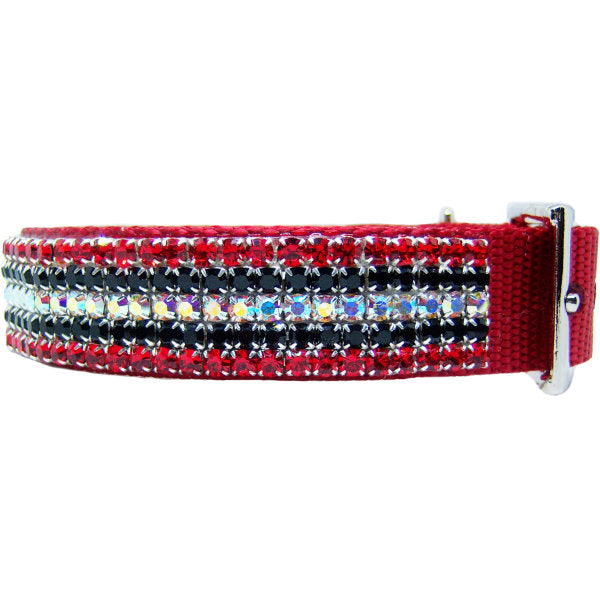 Fantasy Flash crystal dog collar side view