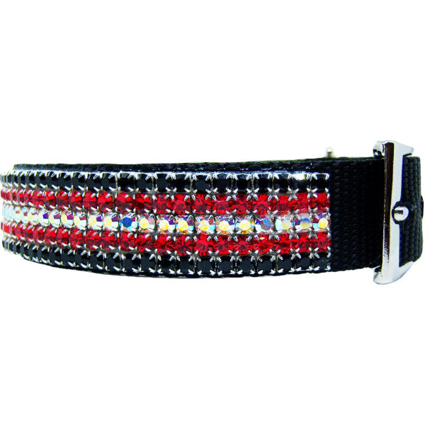 Midnight Flash crystal dog collar side view