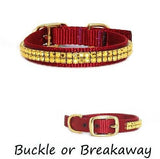 All About Gold Crystal Pet Collar - For small dogs and cats - dog-collar-fancy