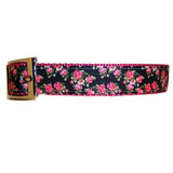 Blooming Roses Decorative Dog Collar - For medium to large dogs - dog-collar-fancy