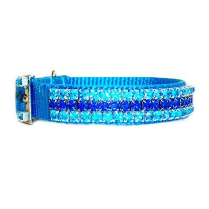 Blue Skies Crystal Jeweled Pet Collar - For dogs and cats - dog-collar-fancy