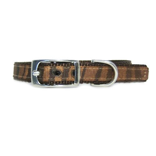Brown Animal Prints Decorative Pet Collar - For dogs and cats - dog-collar-fancy