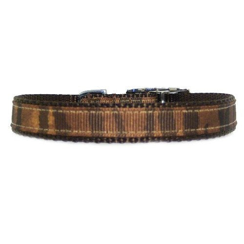 Brown Animal Prints Decorative Pet Collar - For dogs and cats - dog-collar-fancy