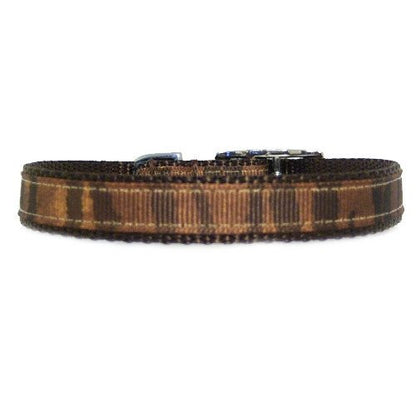 Brown Animal Prints Decorative Pet Collar - For dogs and cats - dog-collar-fancy