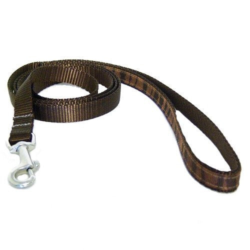 Brown Animal Prints Pet Leash - 5/8 inch wide leash - dog-collar-fancy