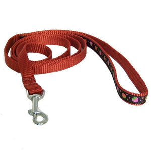 Chocolate Strawberries Pet Leash - 5/8 inch wide leash - dog-collar-fancy