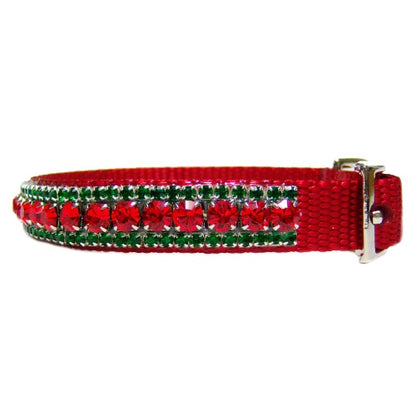 Christmas Joy Crystal Pet Collar - For dogs and cats - dog-collar-fancy