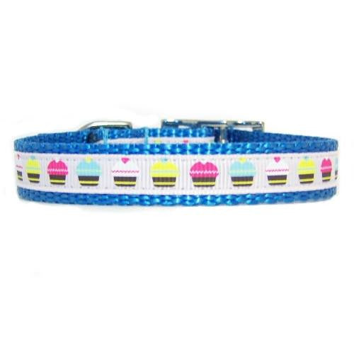 Colorful Cupcakes Pet Collar - For dogs and cats - dog-collar-fancy
