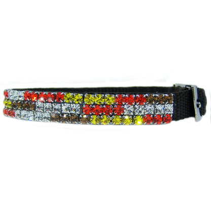Colors of Autumn Crystal Pet Collar - For dogs and cats - dog-collar-fancy