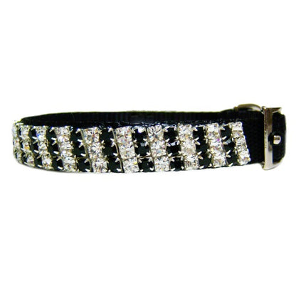 Fancy Stripes Crystal Pet Collar - For dogs and cats - dog-collar-fancy