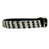 Fancy Stripes Crystal Pet Collar - For dogs and cats - dog-collar-fancy