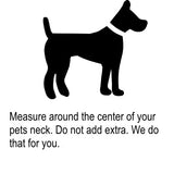 2 Inch Martingale Dog Collar sizing chart
