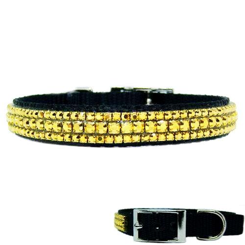 Gold Layers Crystal Pet Collar - For dogs and cats - dog-collar-fancy