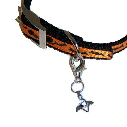 Metallic Halloween Bats Pet Collar - For dogs and cats - dog-collar-fancy