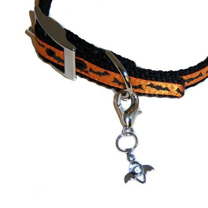 Metallic Halloween Bats Pet Collar - For dogs and cats - dog-collar-fancy