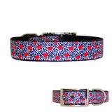Animal Print with Red Hearts Pet Collar - For dogs and cats - dog-collar-fancy
