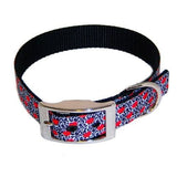 Animal Print with Red Hearts Pet Collar - For dogs and cats - dog-collar-fancy
