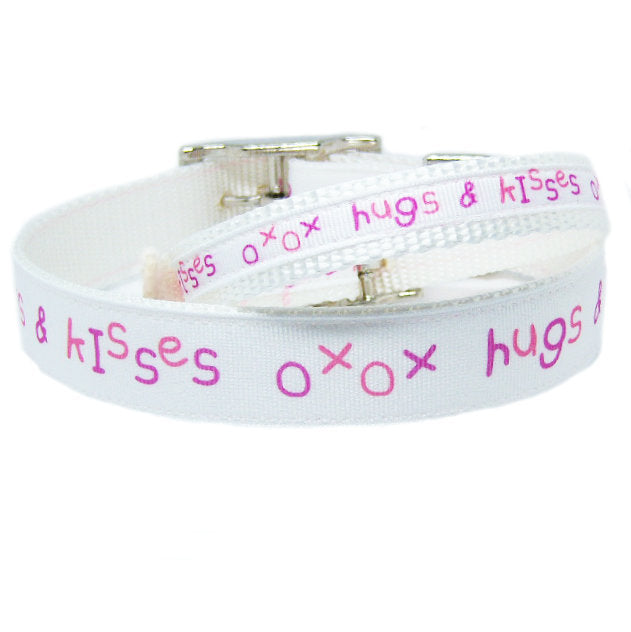 Hugs and Kisses dog collar perfect for Valentines Day