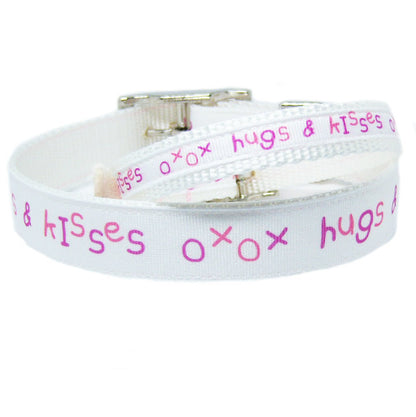 Hugs and Kisses dog collar perfect for Valentines Day