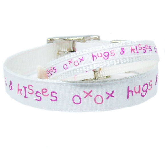 Hugs and Kisses dog collar perfect for Valentines Day