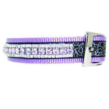 Lavish Lavender Crystal Dog Collar - For medium to large dogs - dog-collar-fancy