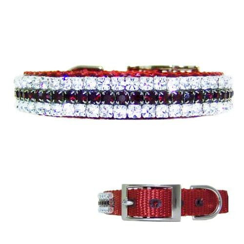 Oh Ruby Crystal Jeweled Pet Collar - For dogs and cats - dog-collar-fancy