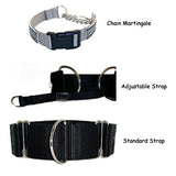 Martingale Dog Collar buckle, chain or strap styles