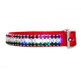Merry Christmas Crystal Jeweled Pet Collar - For dogs and cats - dog-collar-fancy