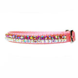 Mystic Rose Crystal Pet Collar - For small dogs and cats - dog-collar-fancy