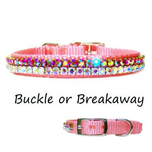Mystic Rose Crystal Pet Collar - For small dogs and cats - dog-collar-fancy