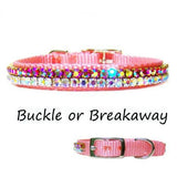 Mystic Rose Crystal Pet Collar - For small dogs and cats - dog-collar-fancy