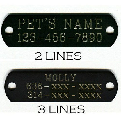 1 1/2 Inch Wide Personalized Dog Collar example plate