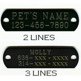 1 1/2 Inch Wide Personalized Dog Collar example plate